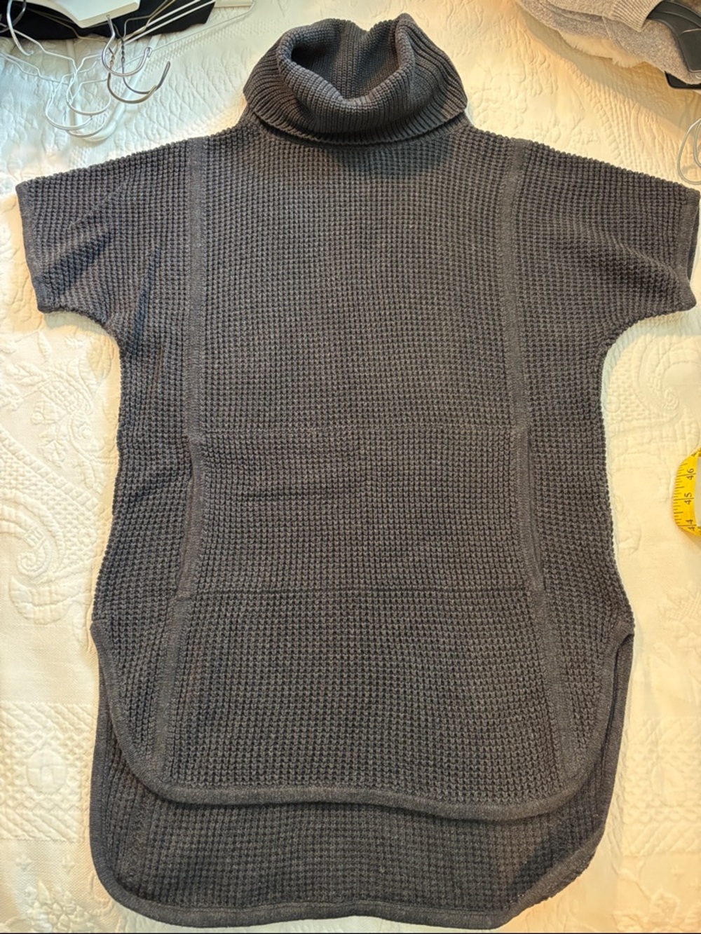 Charcoal Gray Knit Turtleneck  Sweater